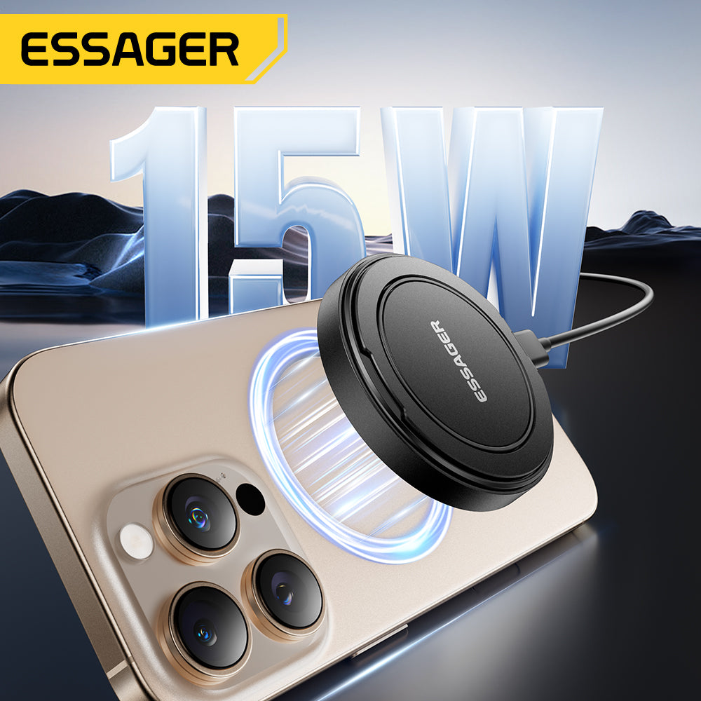 Cargador Inalámbrico Rápido 15W - Compatible iPhone y Android