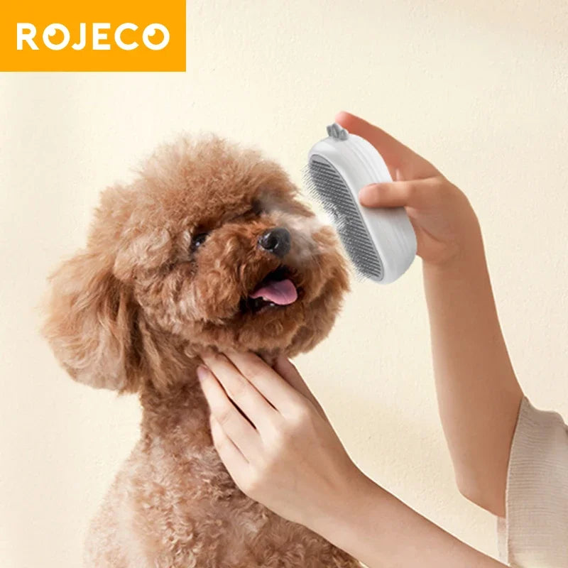 ROJECO 3-in-1 Water Spray Pet Grooming Brush