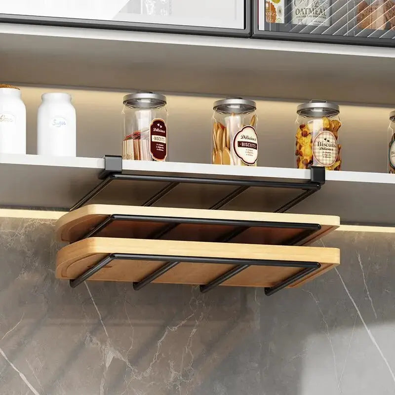 Hanging Kitchen Cabinet Organizer with Hooks