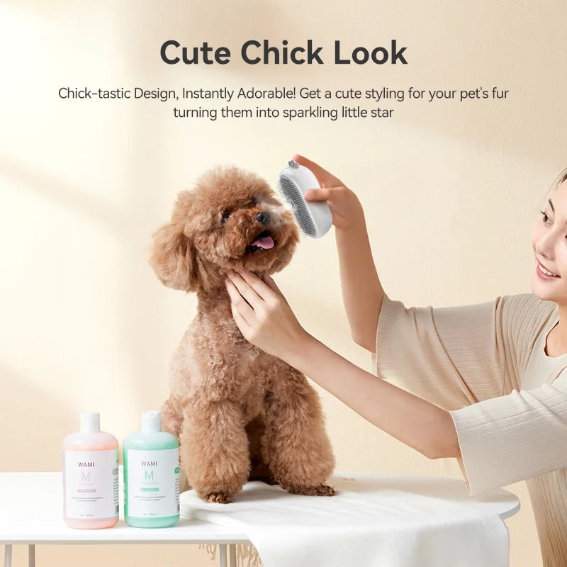 ROJECO 3-in-1 Water Spray Pet Grooming Brush